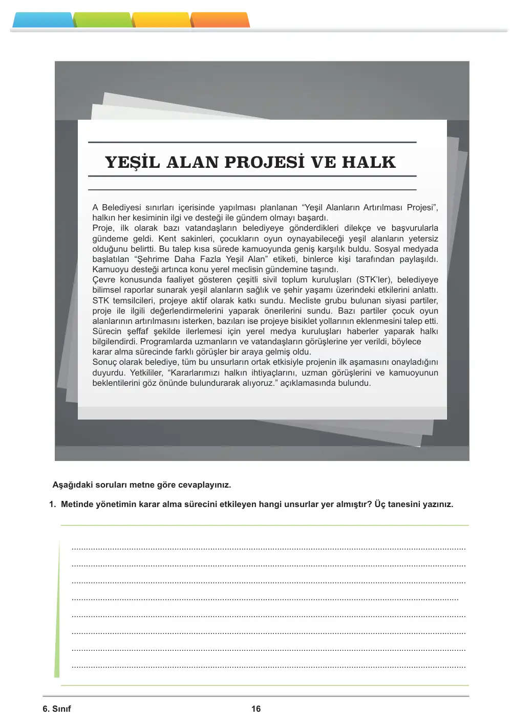 6. Sınıf Sosyal Bilgiler Öğrenme Etkinlikleri Seti 1 (2025-2026) sayfa 18