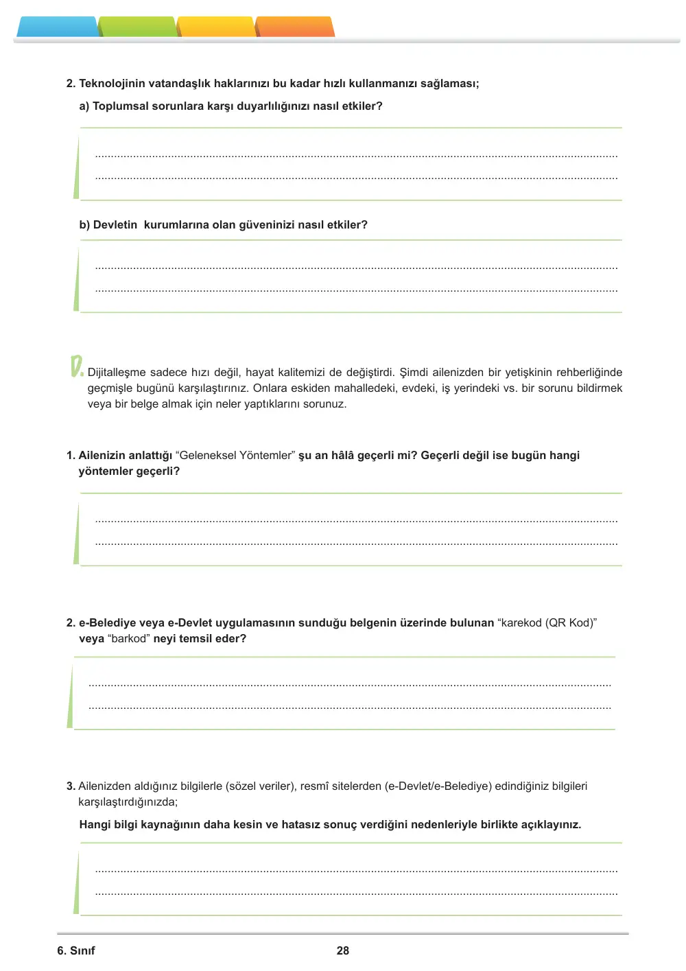 6. Sınıf Sosyal Bilgiler Öğrenme Etkinlikleri Seti 1 (2025-2026) sayfa 30