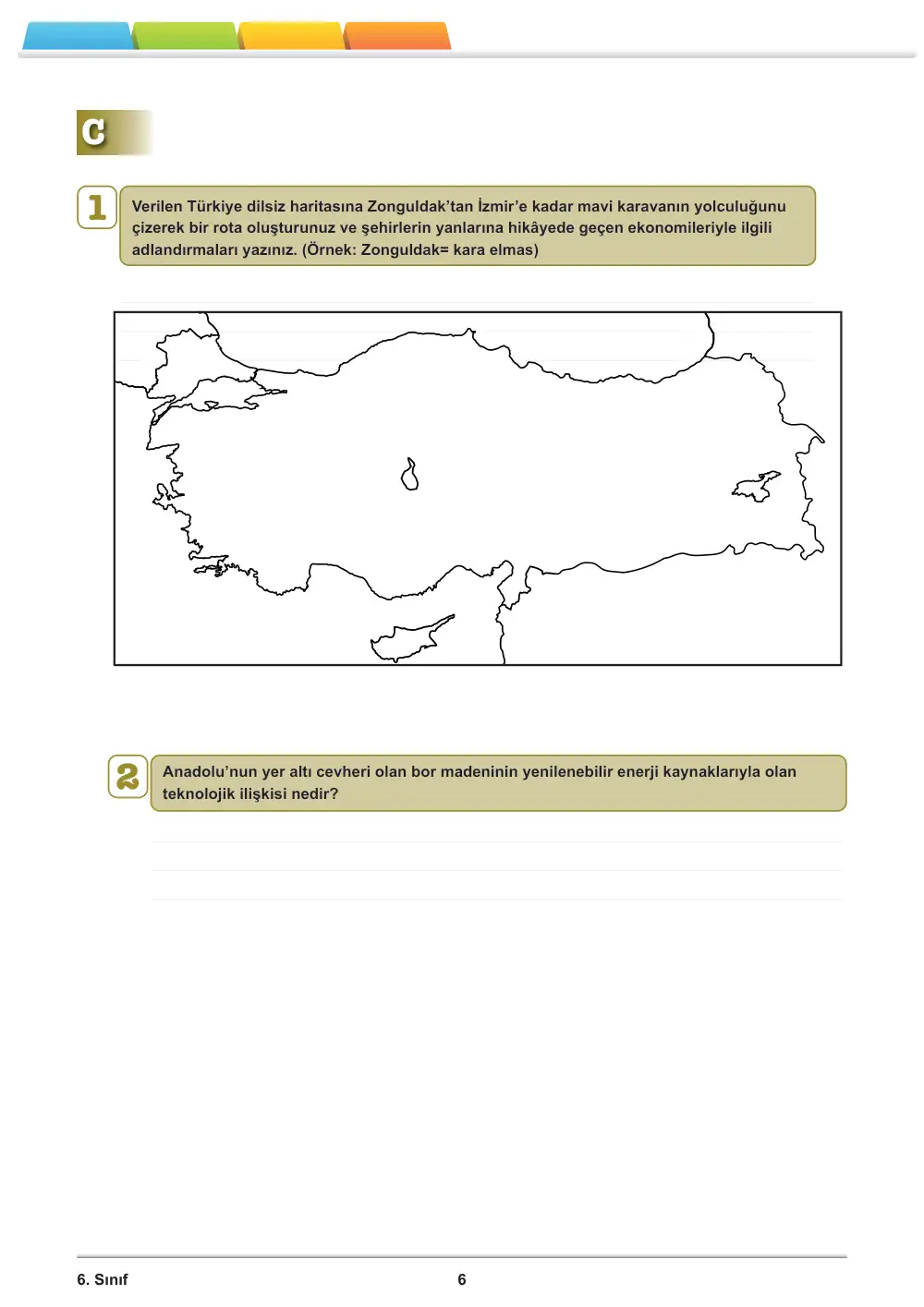 6. Sınıf Sosyal Bilgiler Öğrenme Etkinlikleri Seti 2 (2025-2026) sayfa 8