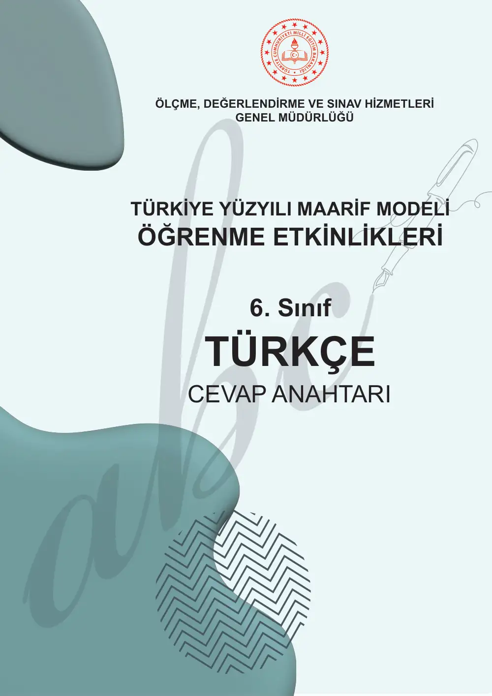 6. Sınıf Türkçe Öğrenme Etkinlikleri Seti 1 (2025-2026) cevap anahtarı sayfa 1