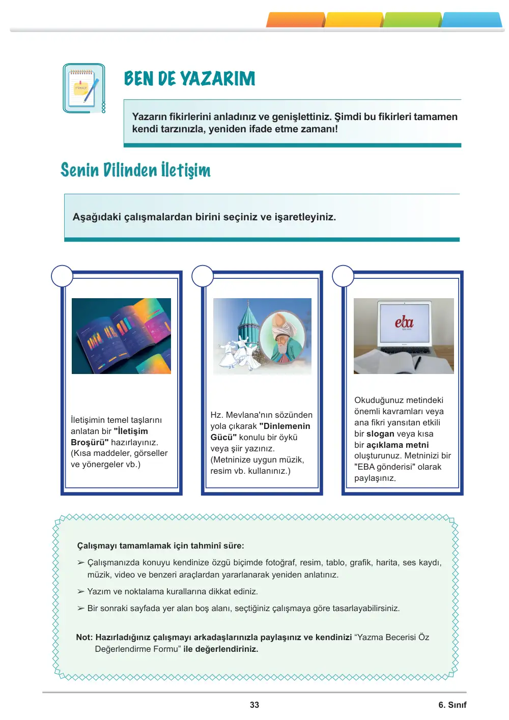 6. Sınıf Türkçe Öğrenme Etkinlikleri Seti 1 (2025-2026) cevap anahtarı sayfa 35