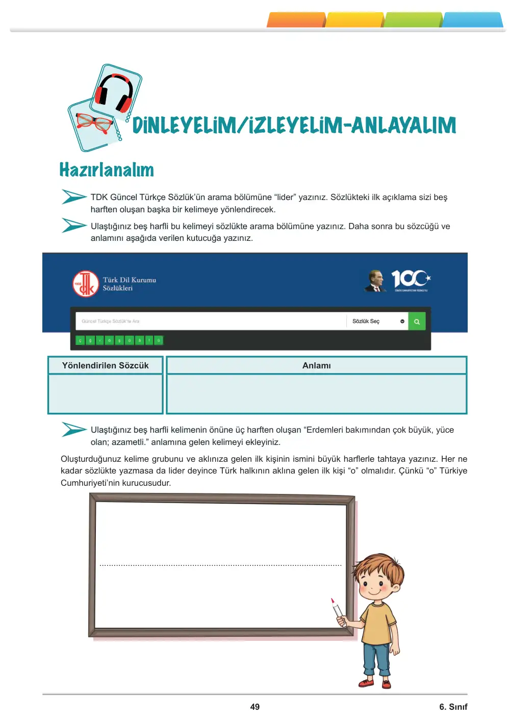 6. Sınıf Türkçe Öğrenme Etkinlikleri Seti 2 (2025-2026) sayfa 51