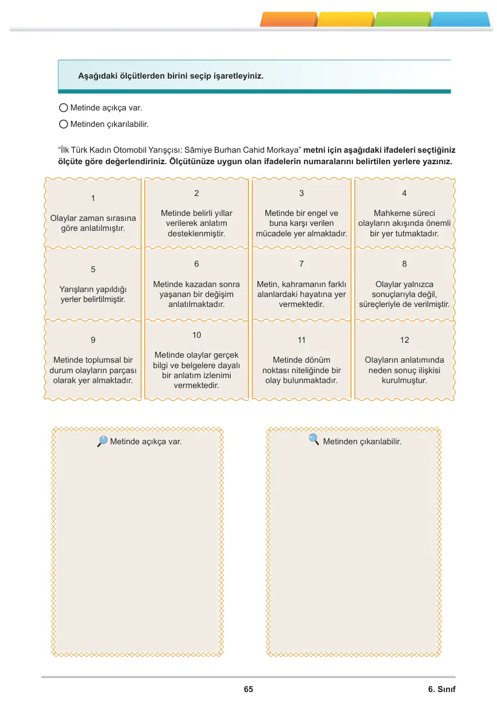 6. Sınıf Türkçe Öğrenme Etkinlikleri Seti 2 (2025-2026) sayfa 67
