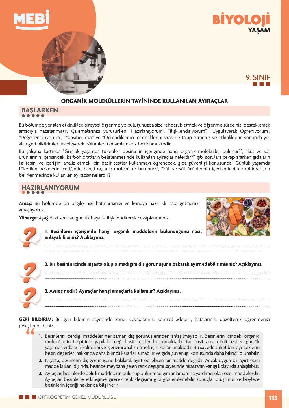 9. Sınıf Biyoloji Bireysel Öğrenme Etkinlikleri (2026-2027) sayfa 111