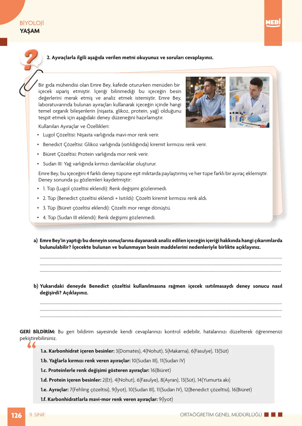 9. Sınıf Biyoloji Bireysel Öğrenme Etkinlikleri (2026-2027) sayfa 124