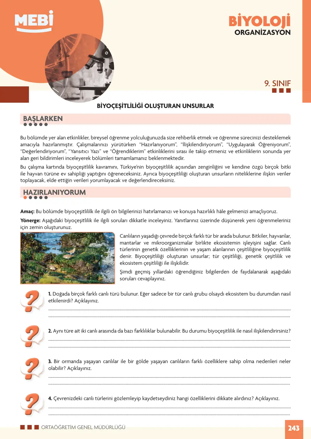 9. Sınıf Biyoloji Bireysel Öğrenme Etkinlikleri (2026-2027) sayfa 241