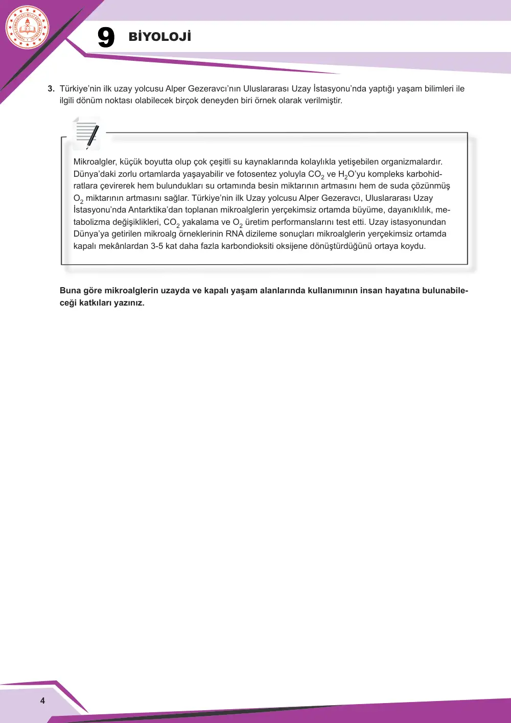 9. Sınıf Biyoloji Çalışma Kâğıdı: BİY.9.1.1 Biyolojideki dönüm noktalarının insan hayatına katkılarını sorgulayabilme sayfa 5