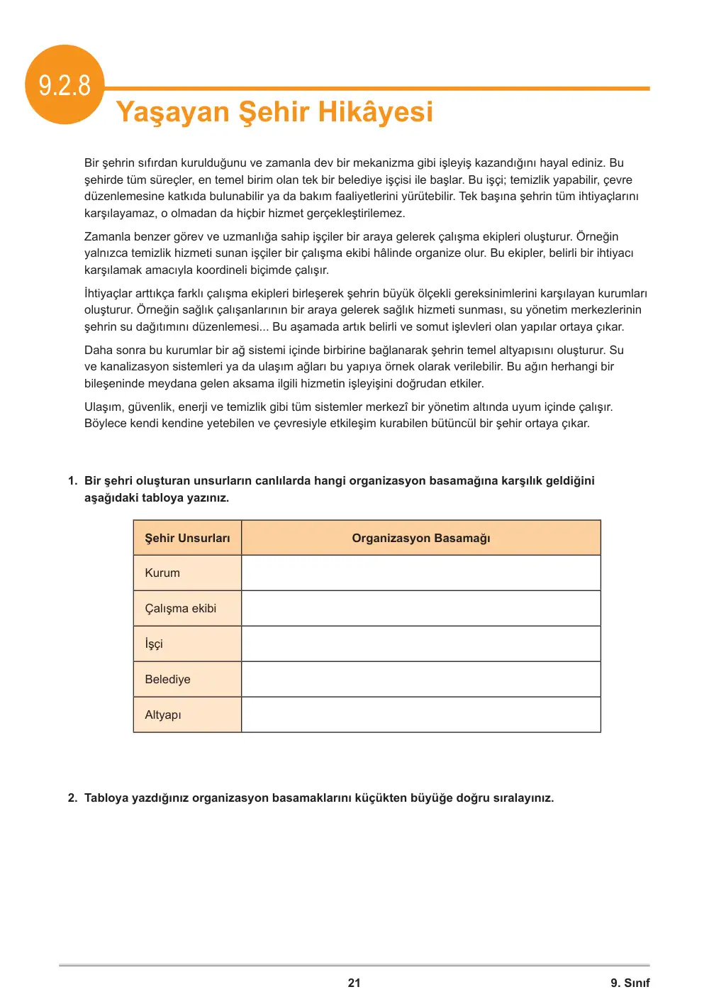 9. Sınıf Biyoloji Öğrenme Etkinlikleri Seti 2 (2025-2026) sayfa 22