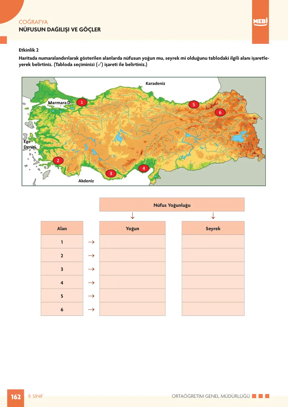9. Sınıf Coğrafya Bireysel Öğrenme Etkinlikleri (2026-2027) sayfa 160