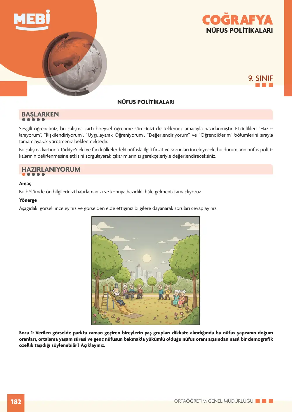 9. Sınıf Coğrafya Bireysel Öğrenme Etkinlikleri (2026-2027) sayfa 180