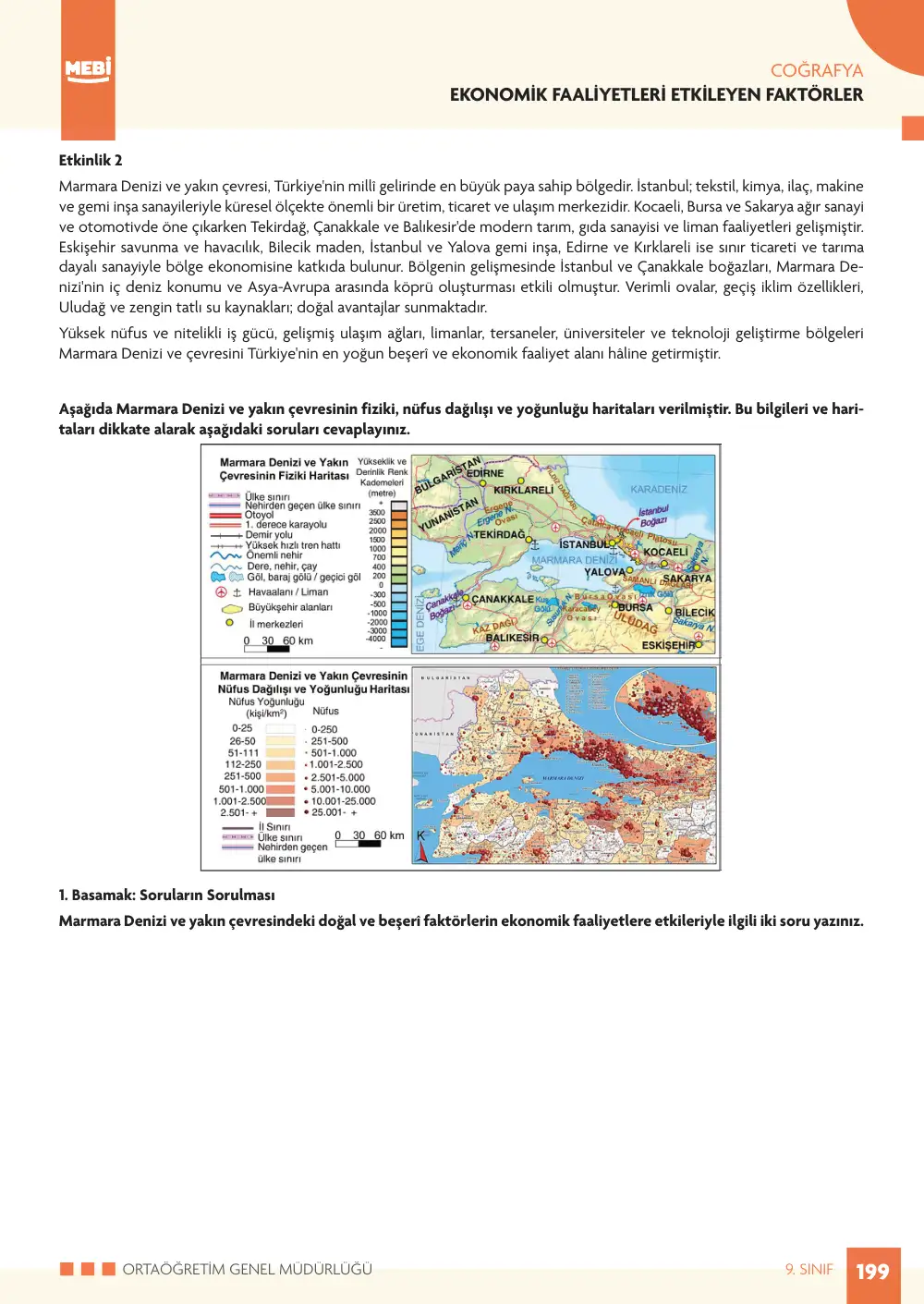 9. Sınıf Coğrafya Bireysel Öğrenme Etkinlikleri (2026-2027) sayfa 197