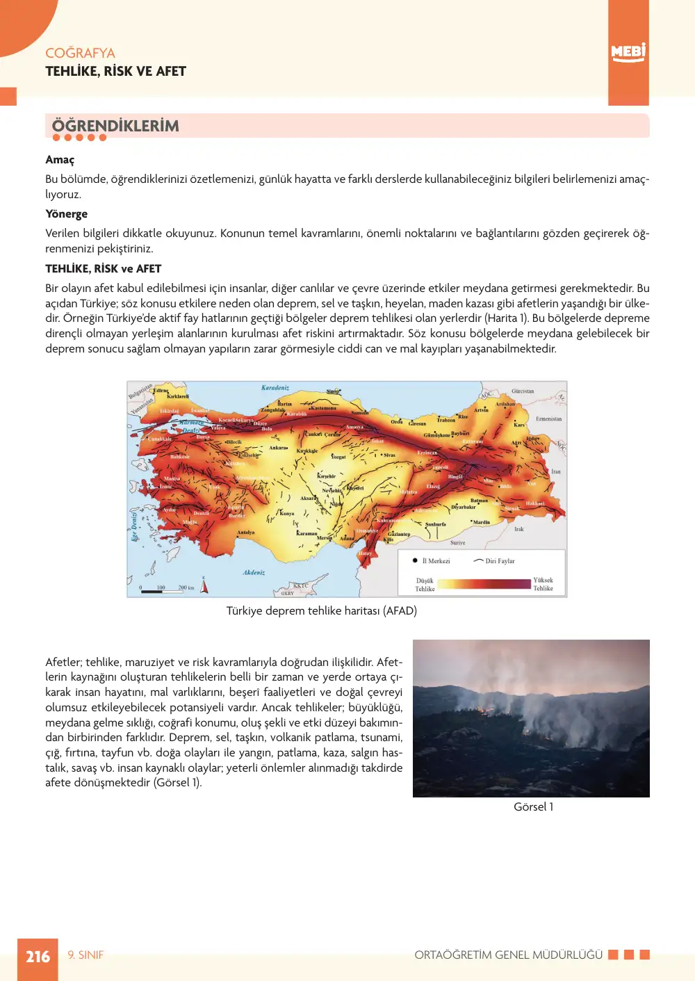 9. Sınıf Coğrafya Bireysel Öğrenme Etkinlikleri (2026-2027) sayfa 214