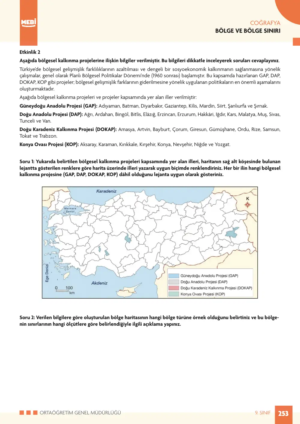 9. Sınıf Coğrafya Bireysel Öğrenme Etkinlikleri (2026-2027) sayfa 251