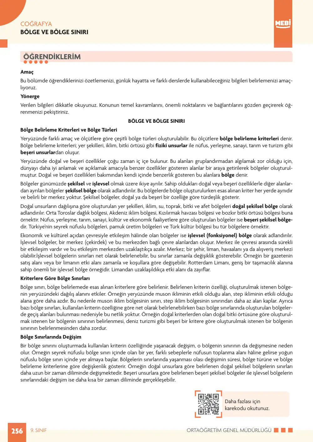 9. Sınıf Coğrafya Bireysel Öğrenme Etkinlikleri (2026-2027) sayfa 254