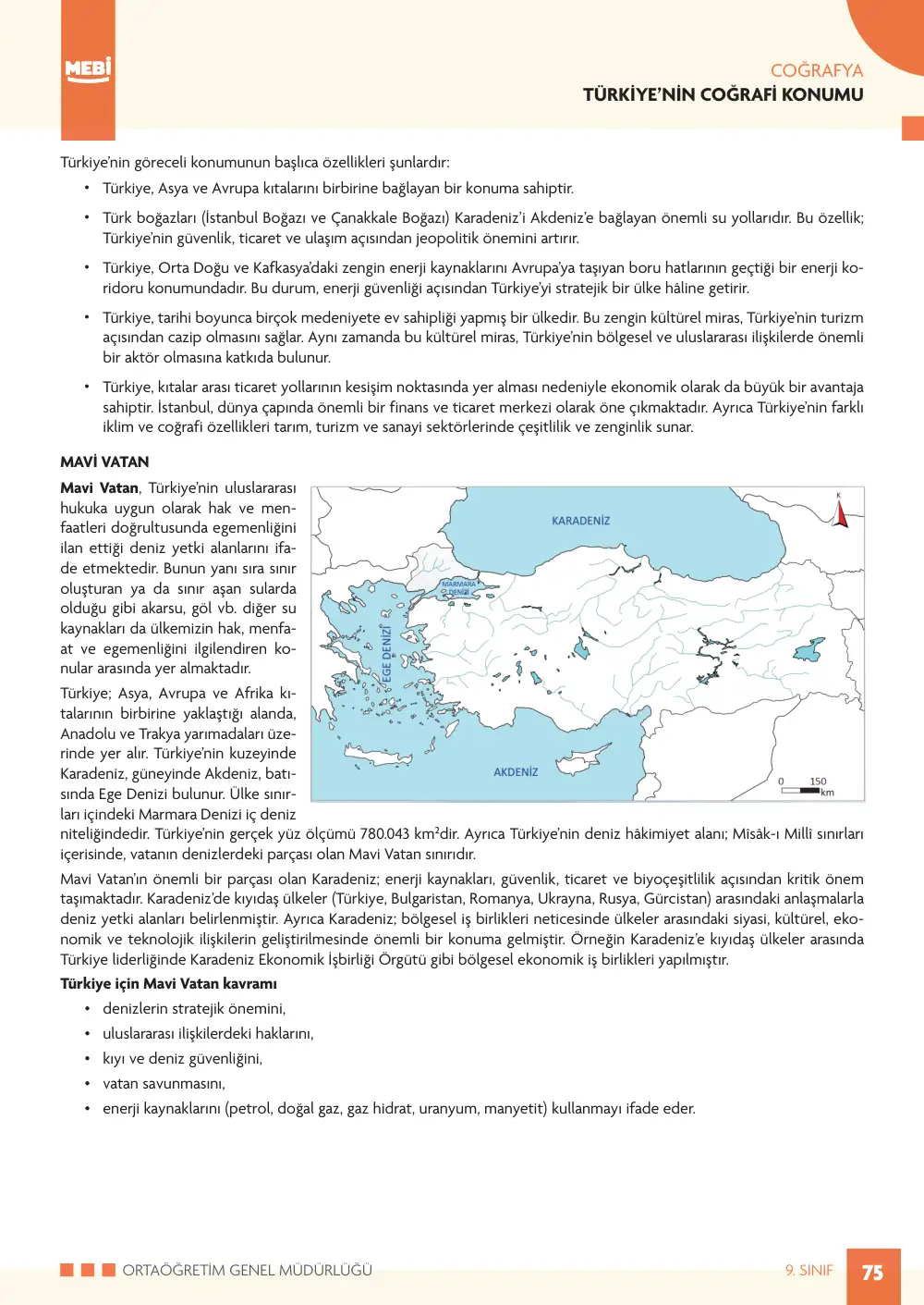 9. Sınıf Coğrafya Bireysel Öğrenme Etkinlikleri (2026-2027) sayfa 73