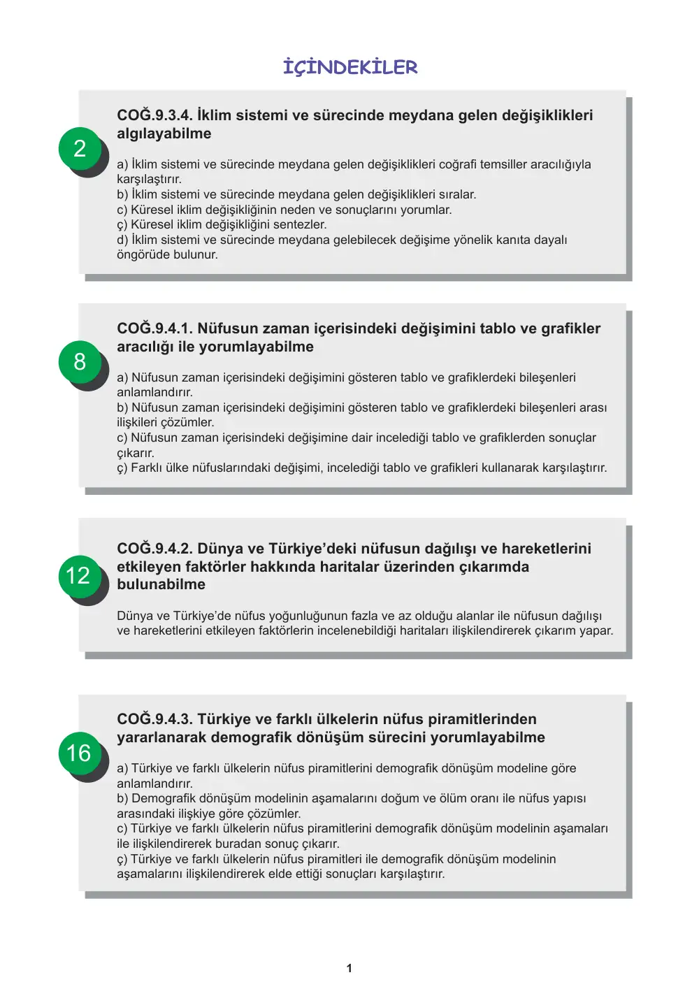 9. Sınıf Coğrafya Öğrenme Etkinlikleri Seti 1 (2025-2026) sayfa 2