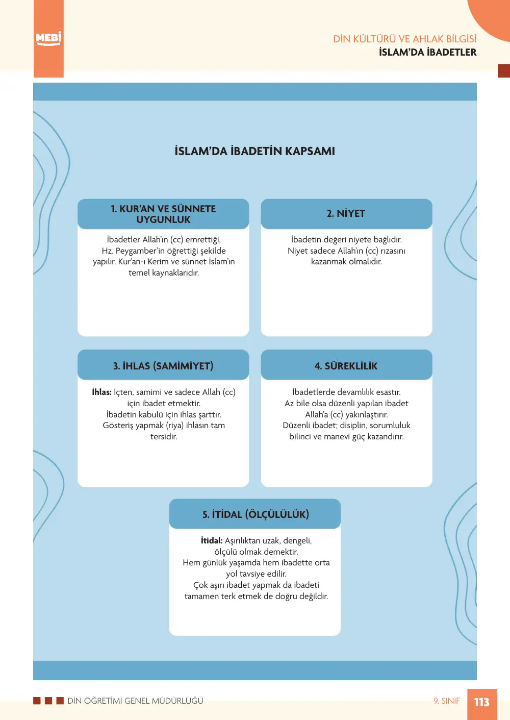 9. Sınıf Din Kültürü ve Ahlak Bilgisi Bireysel Öğrenme Etkinlikleri (2026-2027) sayfa 111