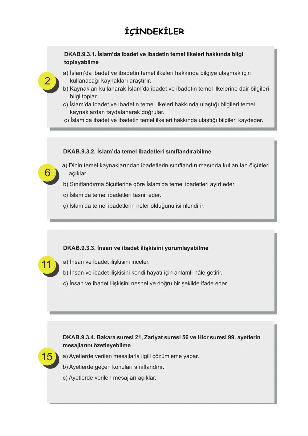 9. Sınıf Din Kültürü ve Ahlak Bilgisi Öğrenme Etkinlikleri Seti 1 (2025-2026) cevap anahtarı sayfa 2