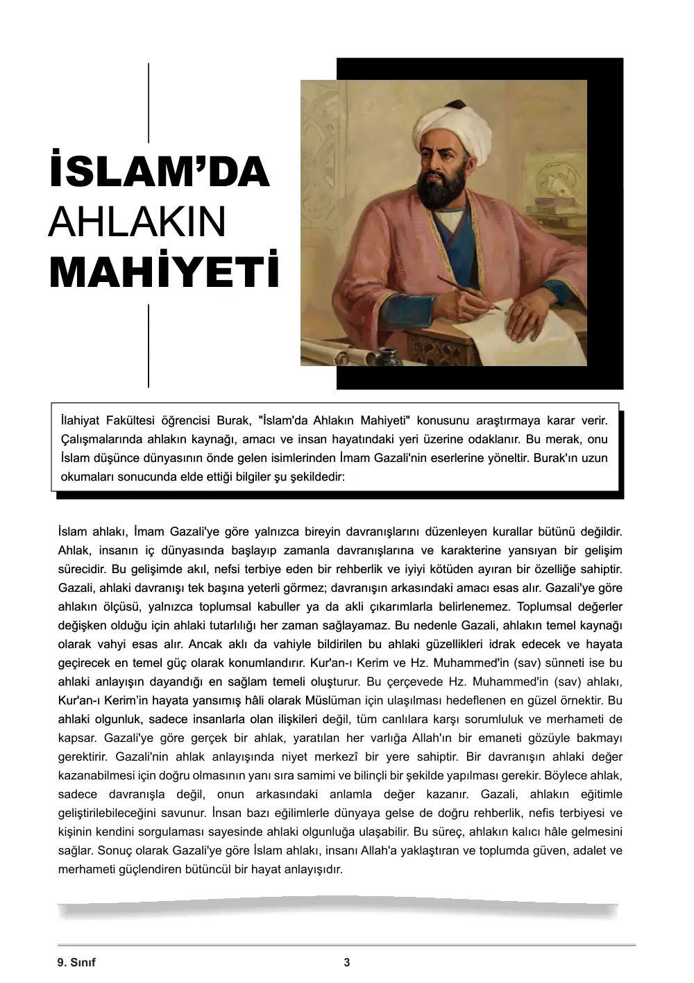 9. Sınıf Din Kültürü ve Ahlak Bilgisi Öğrenme Etkinlikleri Seti 2 (2025-2026) cevap anahtarı sayfa 4