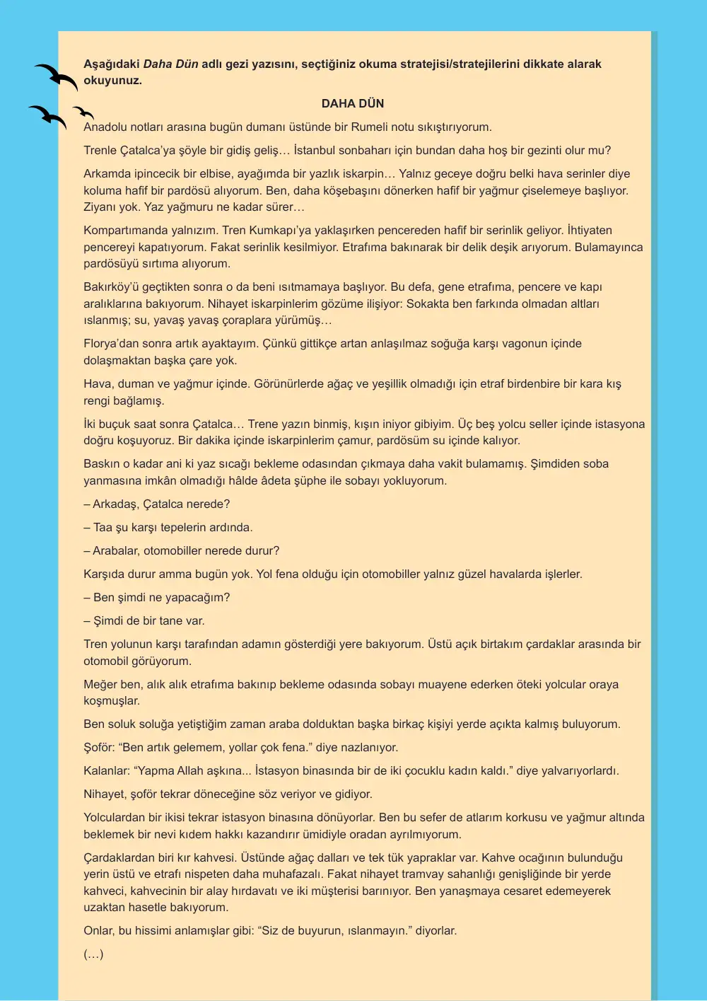 9. Sınıf Türk Dili ve Edebiyatı Öğrenme Etkinlikleri Seti 1 (2025-2026) sayfa 19
