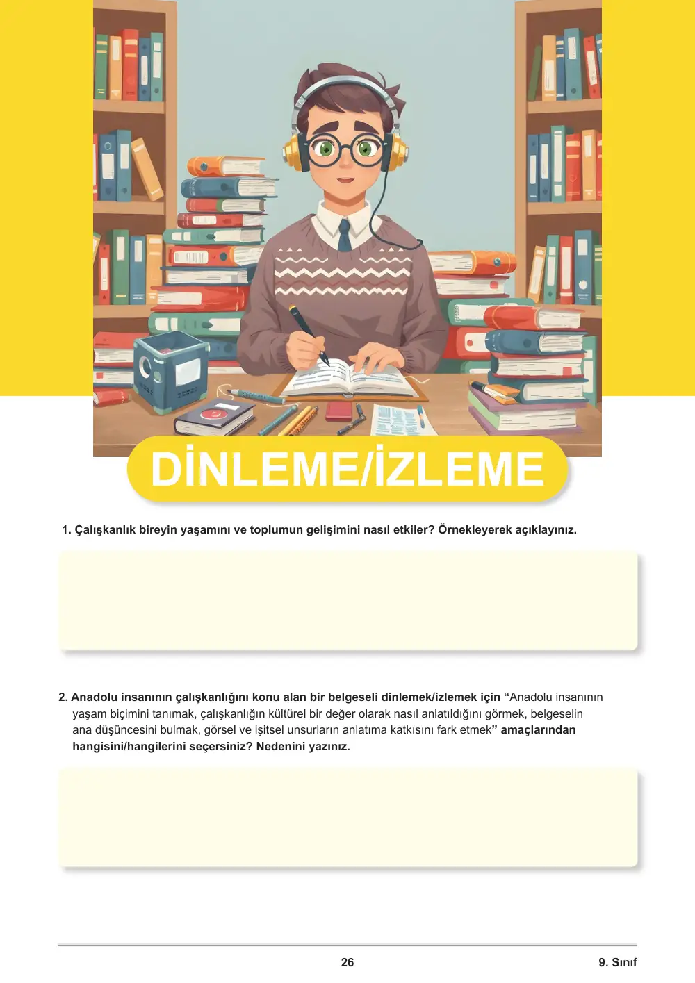 9. Sınıf Türk Dili ve Edebiyatı Öğrenme Etkinlikleri Seti 1 (2025-2026) sayfa 27