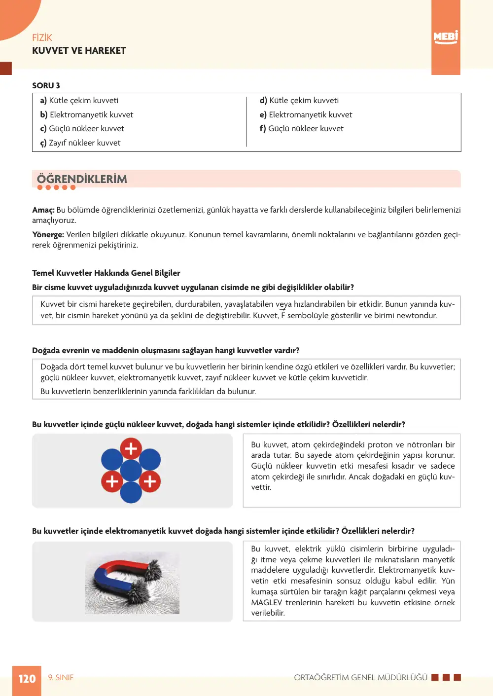 9. Sınıf Fizik Bireysel Öğrenme Etkinlikleri (2026-2027) sayfa 124