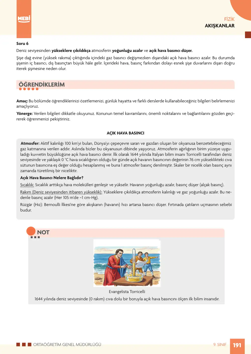 9. Sınıf Fizik Bireysel Öğrenme Etkinlikleri (2026-2027) sayfa 195