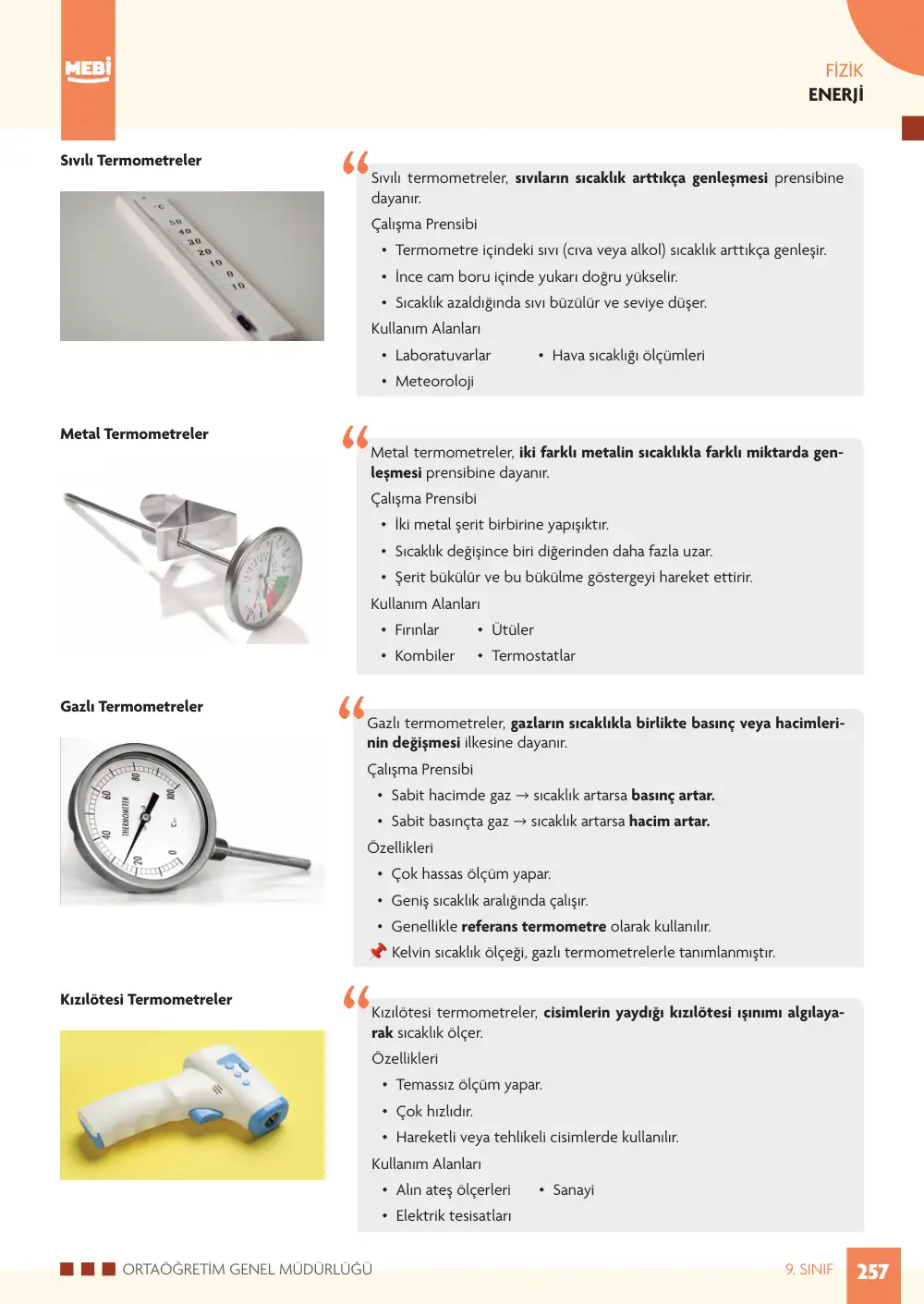 9. Sınıf Fizik Bireysel Öğrenme Etkinlikleri (2026-2027) sayfa 261