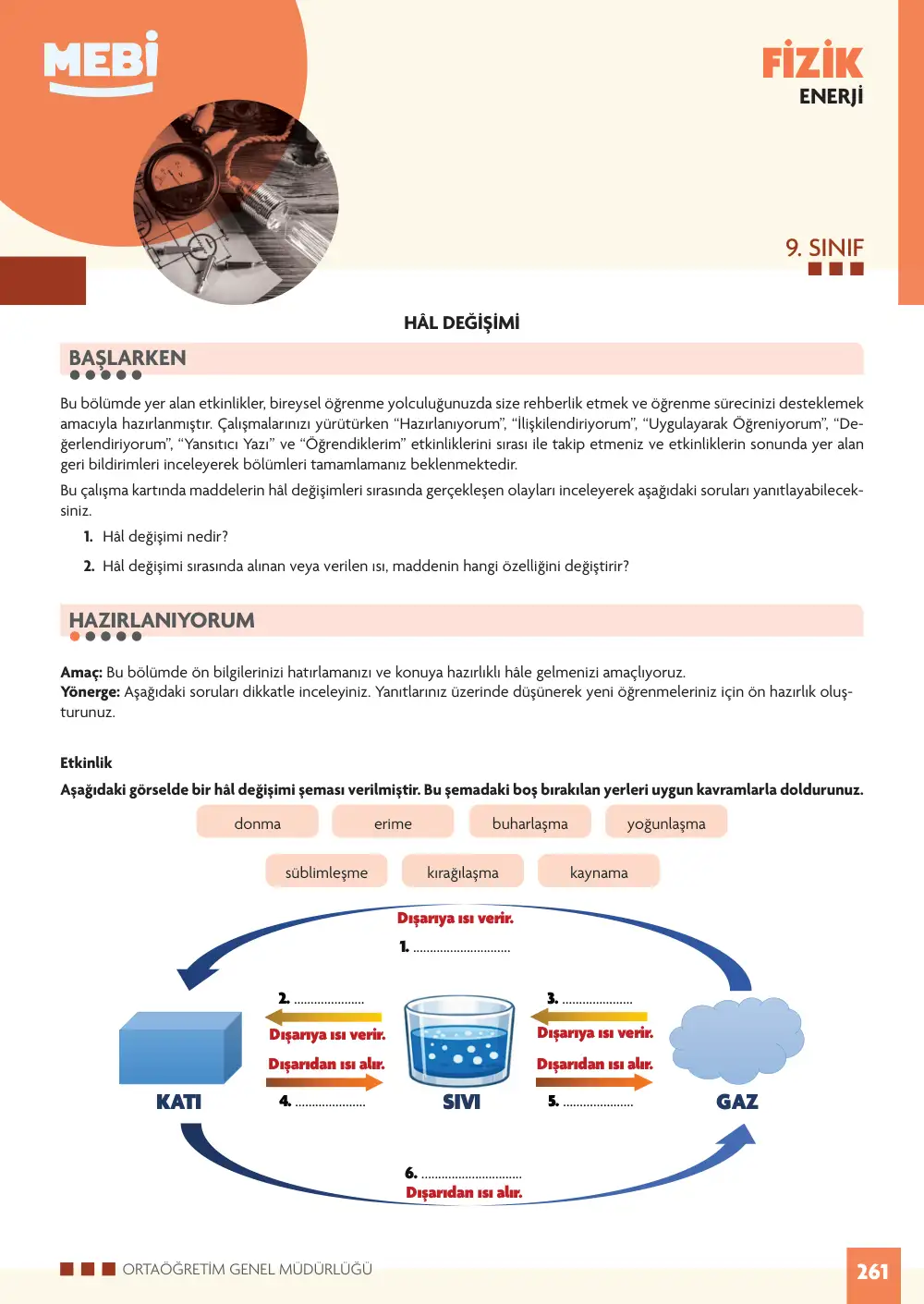 9. Sınıf Fizik Bireysel Öğrenme Etkinlikleri (2026-2027) sayfa 265