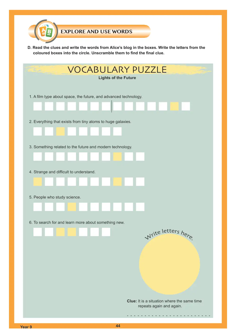 9. Sınıf İngilizce Öğrenme Etkinlikleri Seti 2 (2025-2026) sayfa 44