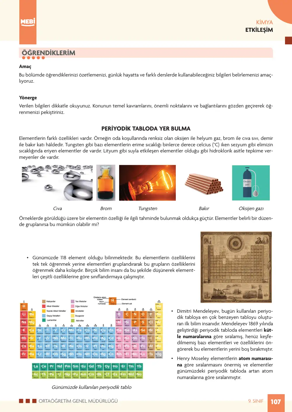 9. Sınıf Kimya Bireysel Öğrenme Etkinlikleri (2026-2027) sayfa 105