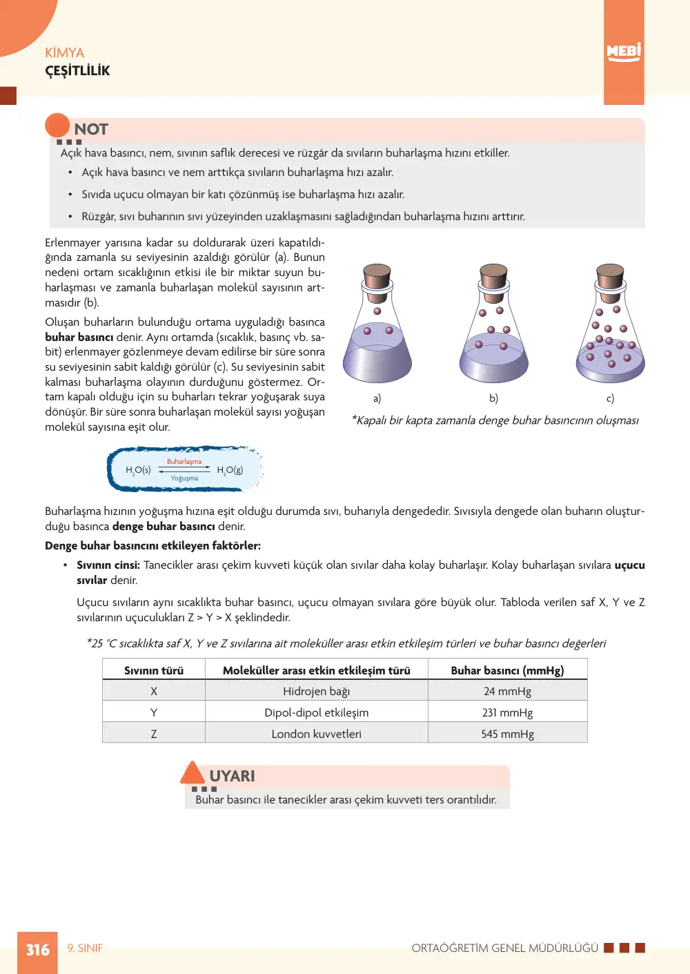 9. Sınıf Kimya Bireysel Öğrenme Etkinlikleri (2026-2027) sayfa 314