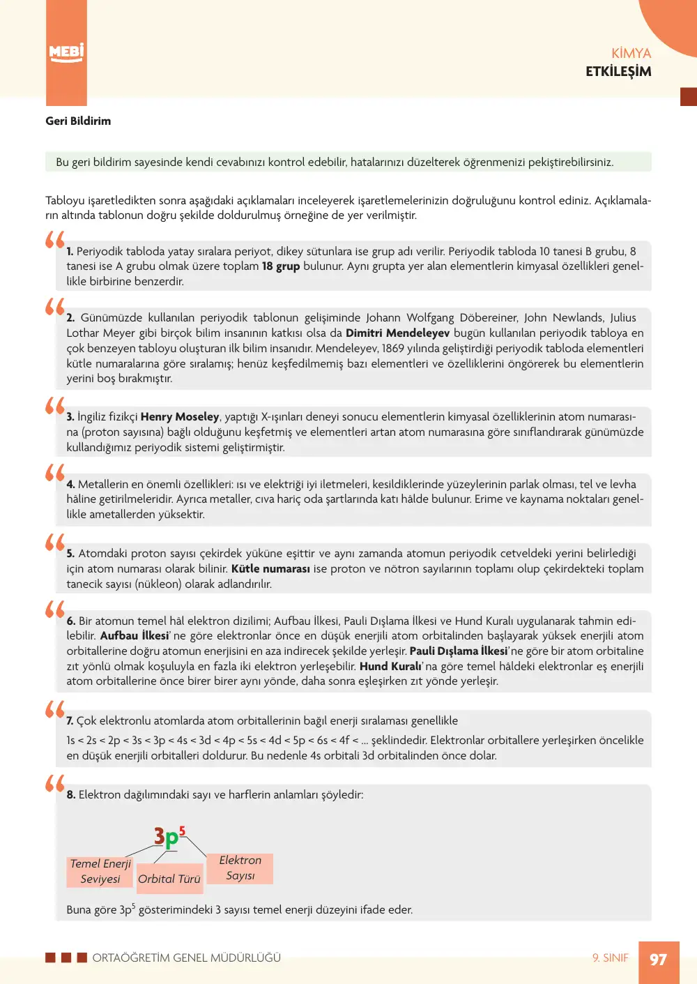 9. Sınıf Kimya Bireysel Öğrenme Etkinlikleri (2026-2027) sayfa 95