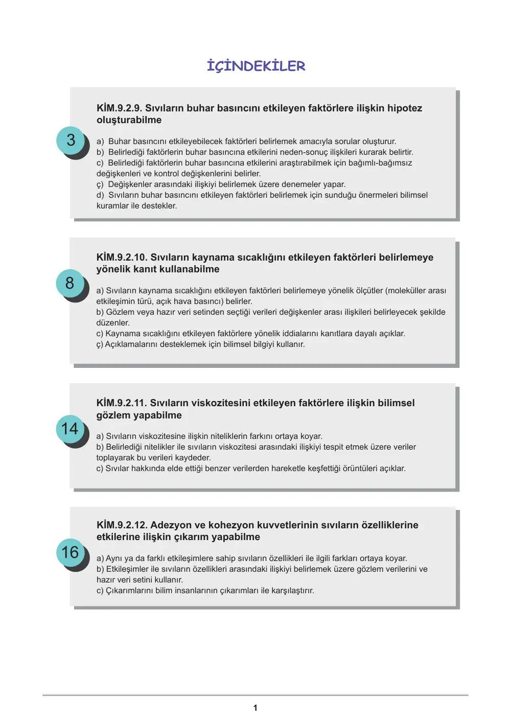 9. Sınıf Kimya Öğrenme Etkinlikleri Seti 2 (2025-2026) cevap anahtarı sayfa 2