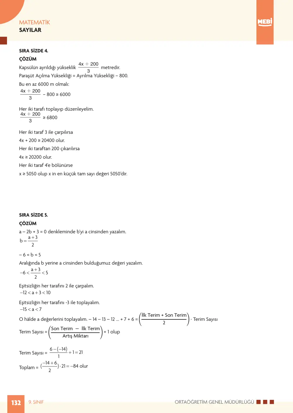 9. Sınıf Matematik Bireysel Öğrenme Etkinlikleri (2026-2027) sayfa 130
