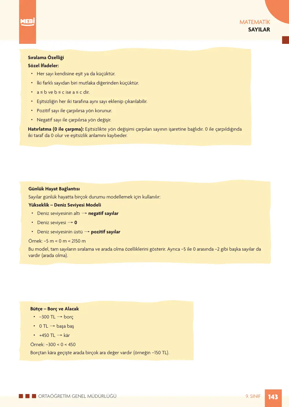 9. Sınıf Matematik Bireysel Öğrenme Etkinlikleri (2026-2027) sayfa 141