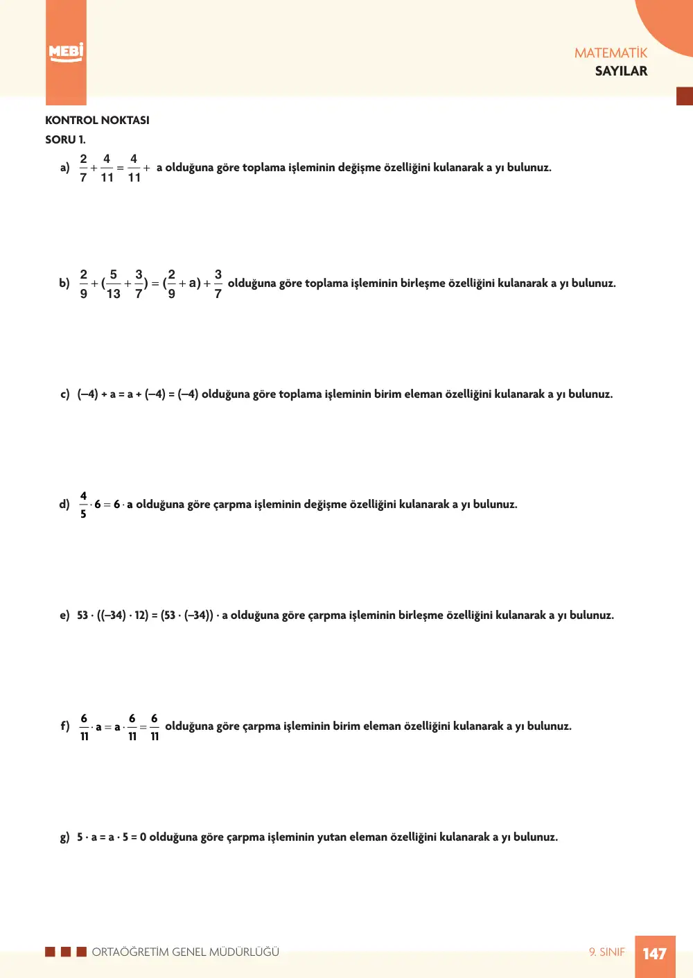 9. Sınıf Matematik Bireysel Öğrenme Etkinlikleri (2026-2027) sayfa 145