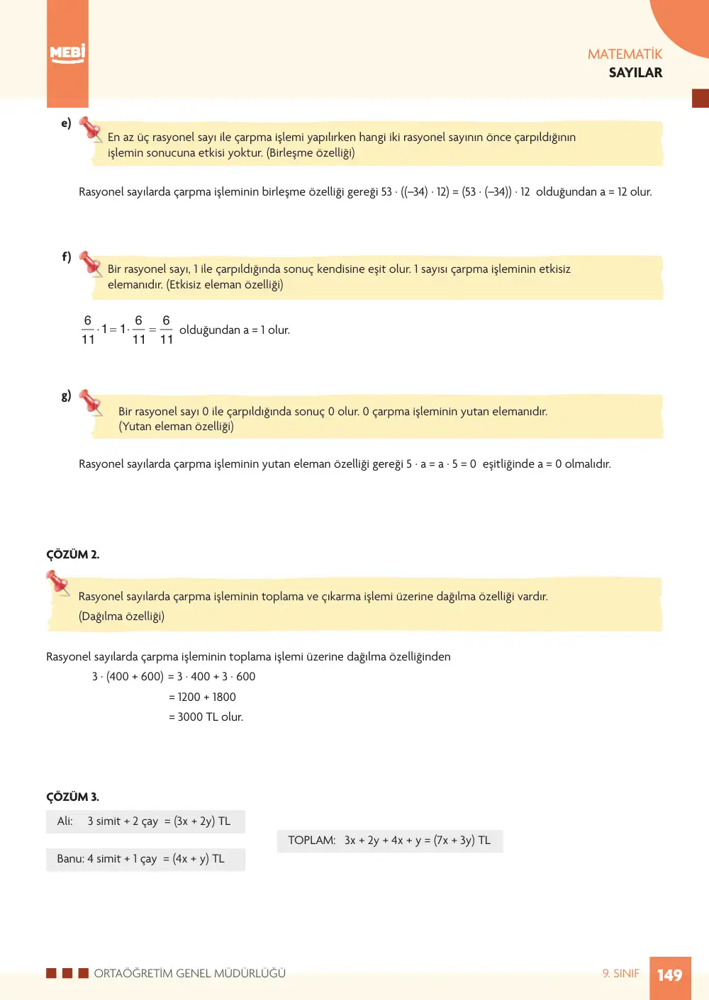 9. Sınıf Matematik Bireysel Öğrenme Etkinlikleri (2026-2027) sayfa 147