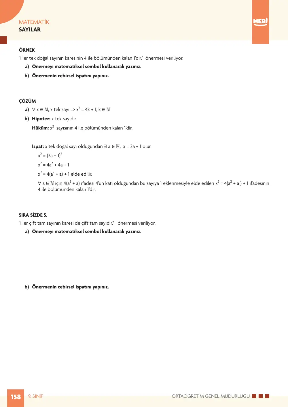 9. Sınıf Matematik Bireysel Öğrenme Etkinlikleri (2026-2027) sayfa 156