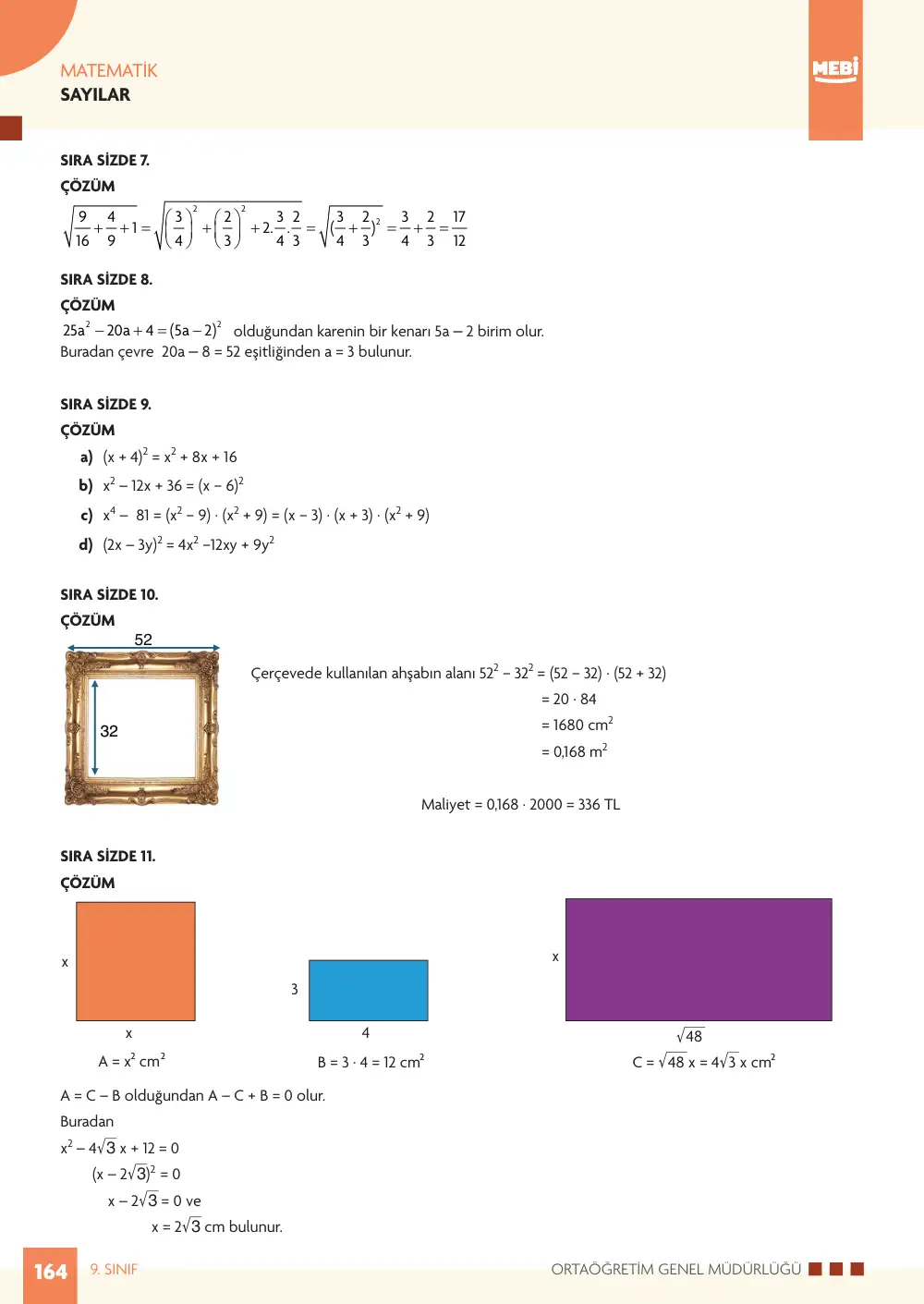 9. Sınıf Matematik Bireysel Öğrenme Etkinlikleri (2026-2027) sayfa 162