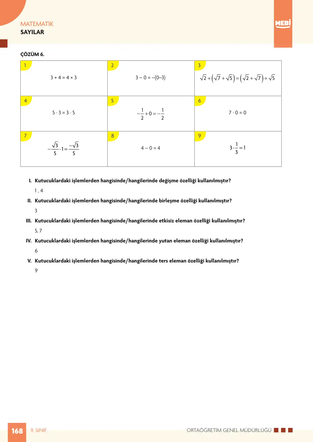 9. Sınıf Matematik Bireysel Öğrenme Etkinlikleri (2026-2027) sayfa 166