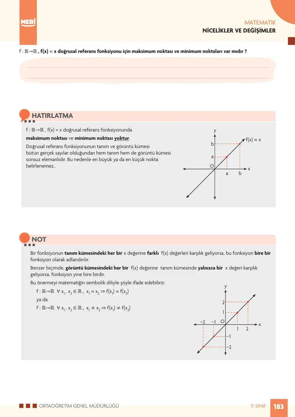 9. Sınıf Matematik Bireysel Öğrenme Etkinlikleri (2026-2027) sayfa 181