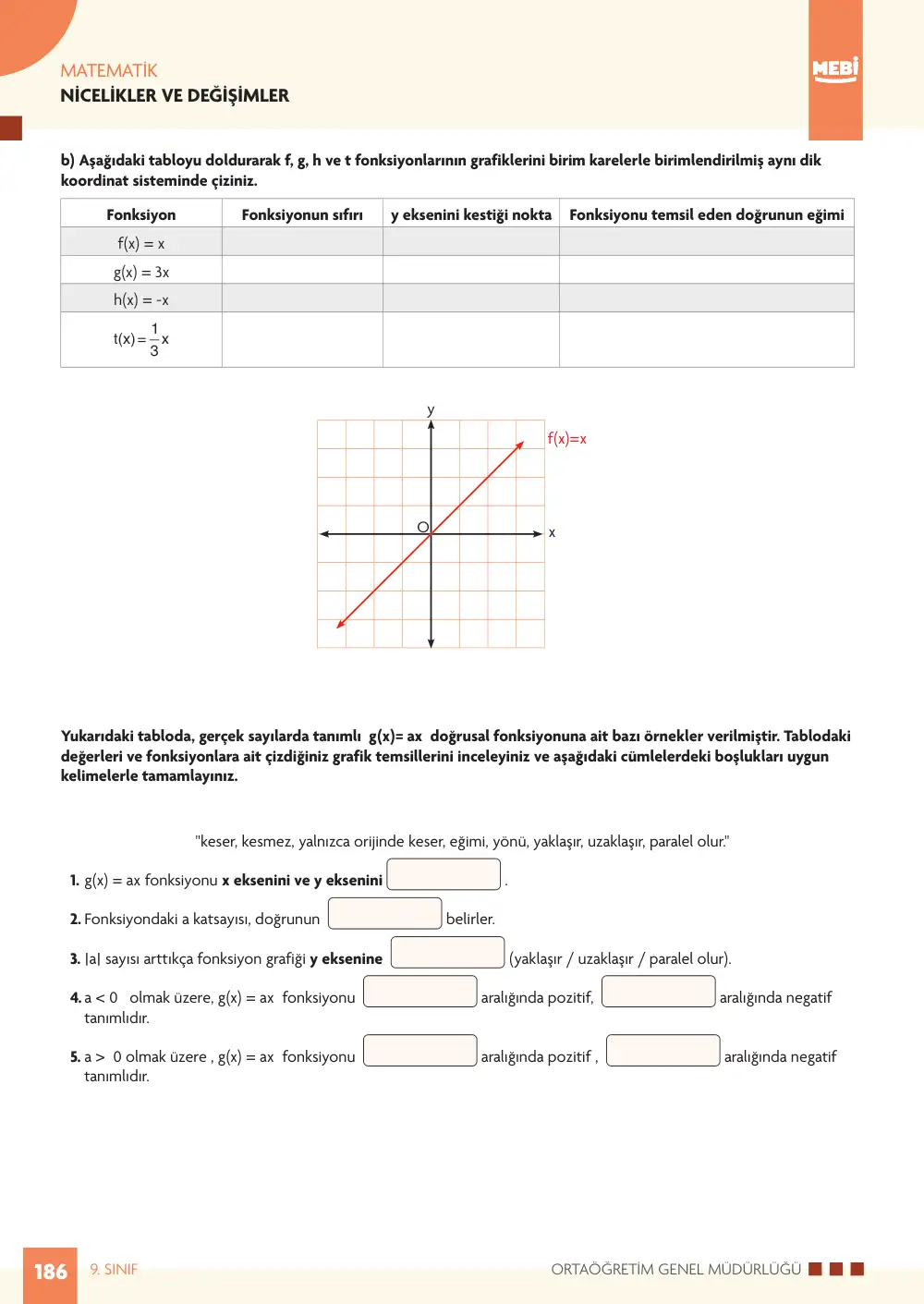 9. Sınıf Matematik Bireysel Öğrenme Etkinlikleri (2026-2027) sayfa 184