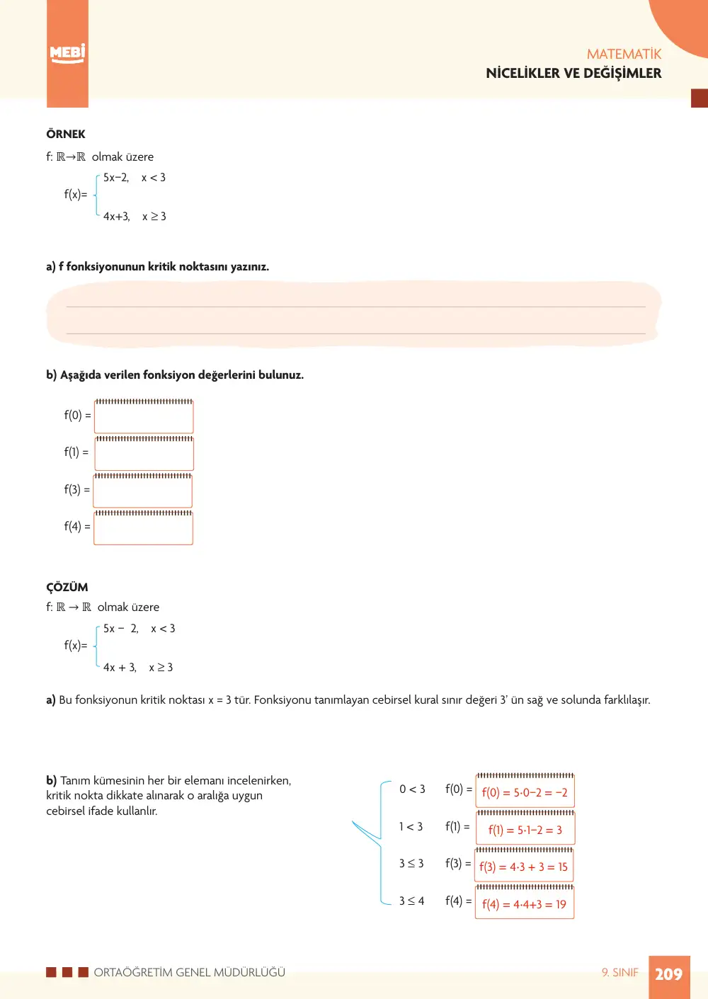 9. Sınıf Matematik Bireysel Öğrenme Etkinlikleri (2026-2027) sayfa 207