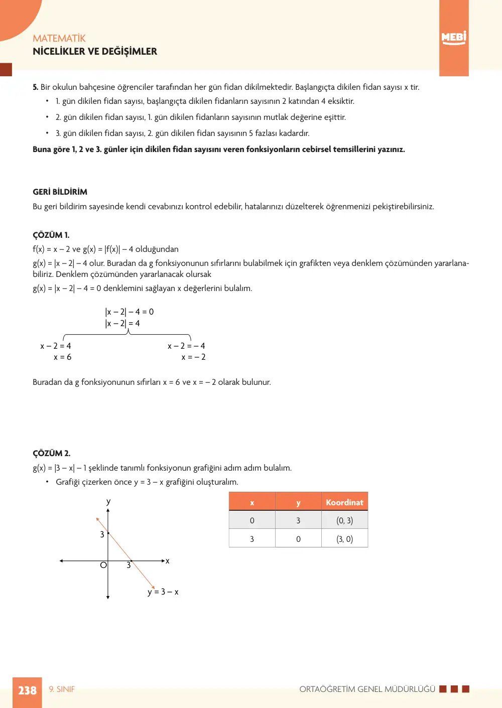 9. Sınıf Matematik Bireysel Öğrenme Etkinlikleri (2026-2027) sayfa 236