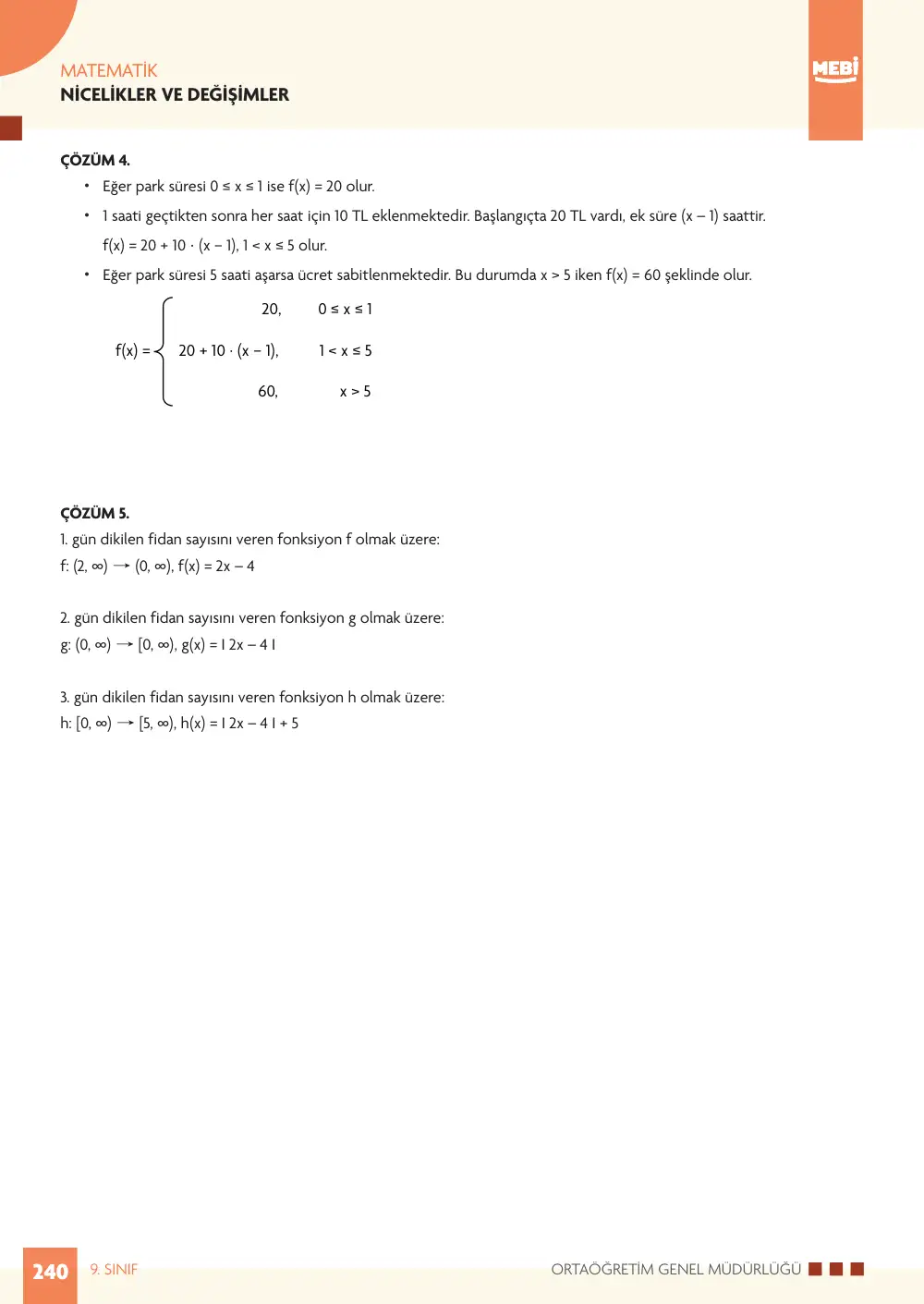 9. Sınıf Matematik Bireysel Öğrenme Etkinlikleri (2026-2027) sayfa 238