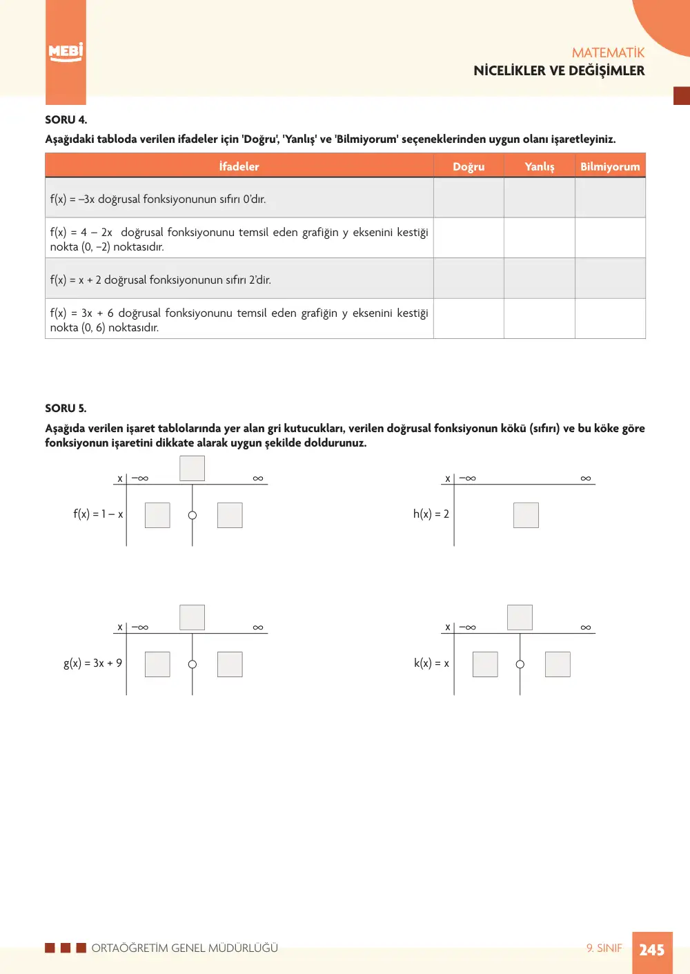 9. Sınıf Matematik Bireysel Öğrenme Etkinlikleri (2026-2027) sayfa 243