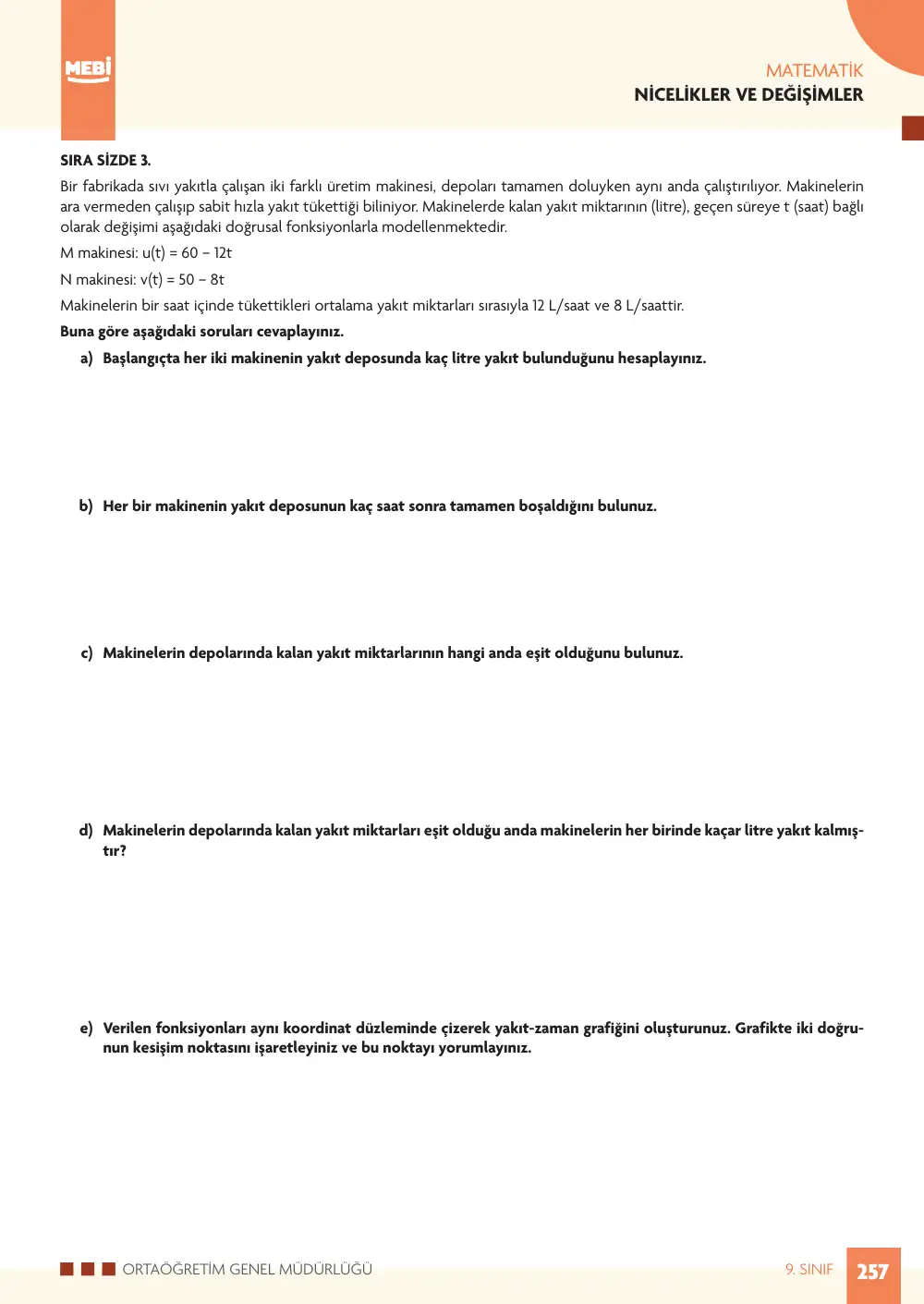 9. Sınıf Matematik Bireysel Öğrenme Etkinlikleri (2026-2027) sayfa 255