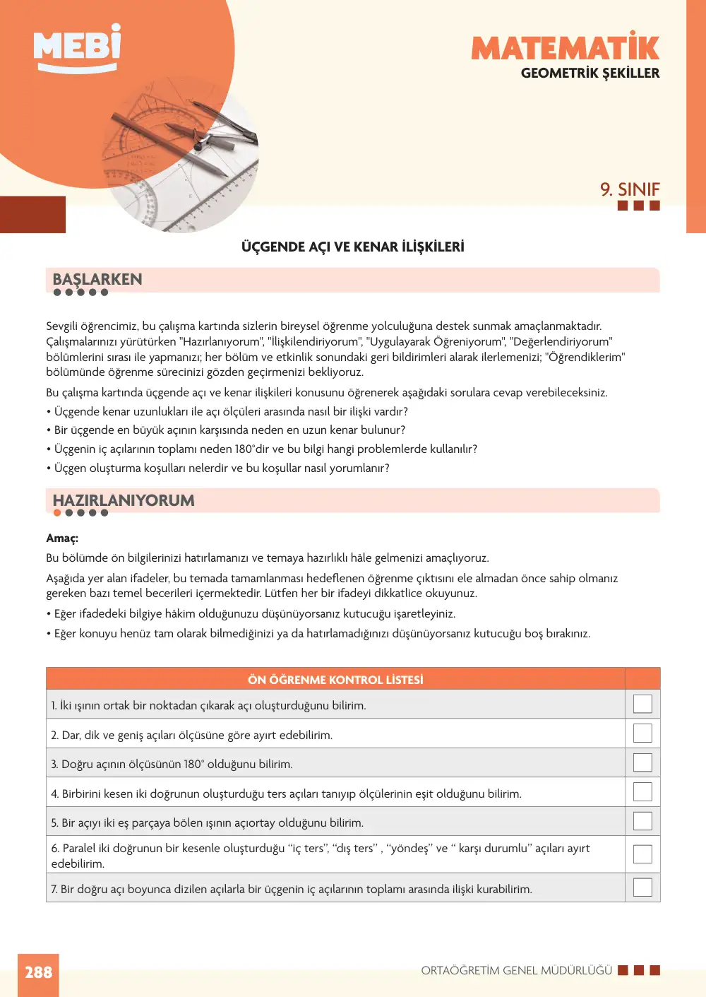9. Sınıf Matematik Bireysel Öğrenme Etkinlikleri (2026-2027) sayfa 286