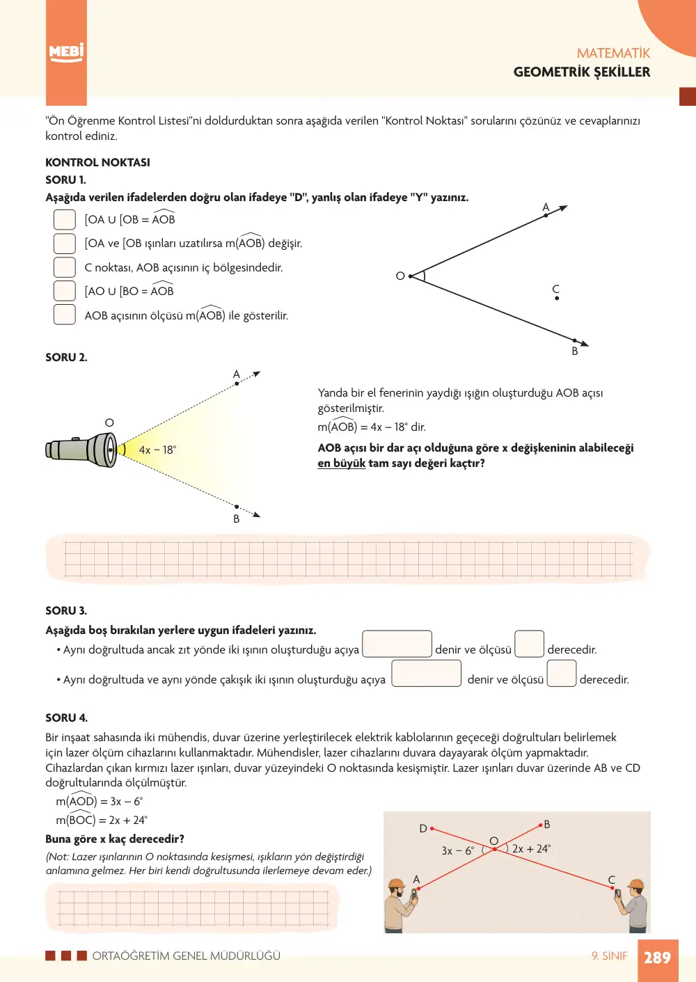 9. Sınıf Matematik Bireysel Öğrenme Etkinlikleri (2026-2027) sayfa 287